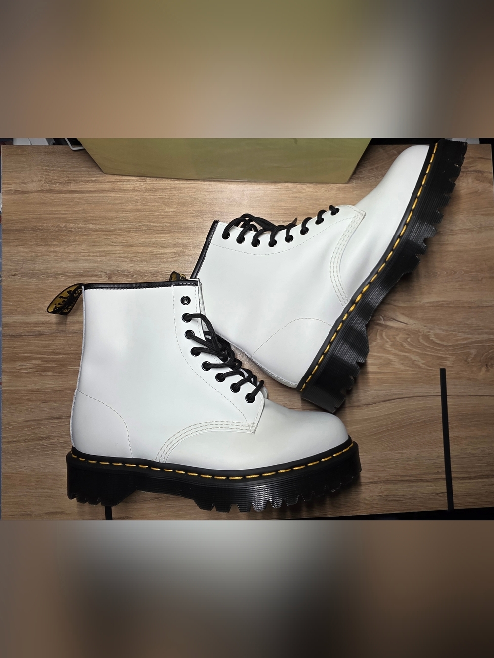 Dr. Martens White Lace-Up Boots 26499 US W10 AW004